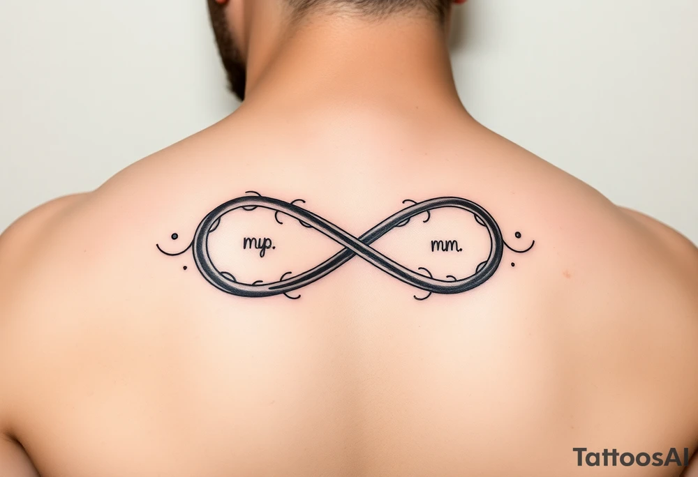 infinity symbol with mum tattoo idea