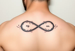 infinity symbol with mum tattoo idea