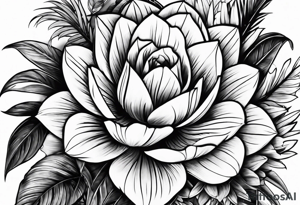 Pina plant tattoo idea