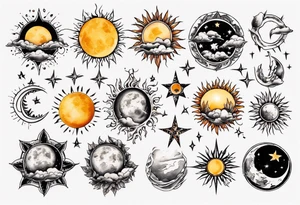 Sonne Mond finline tattoo idea