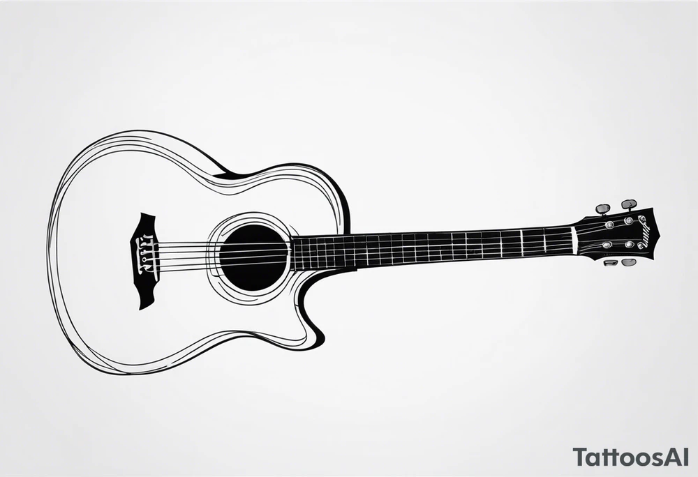 guitar blue tattoo idea