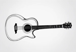 guitar blue tattoo idea