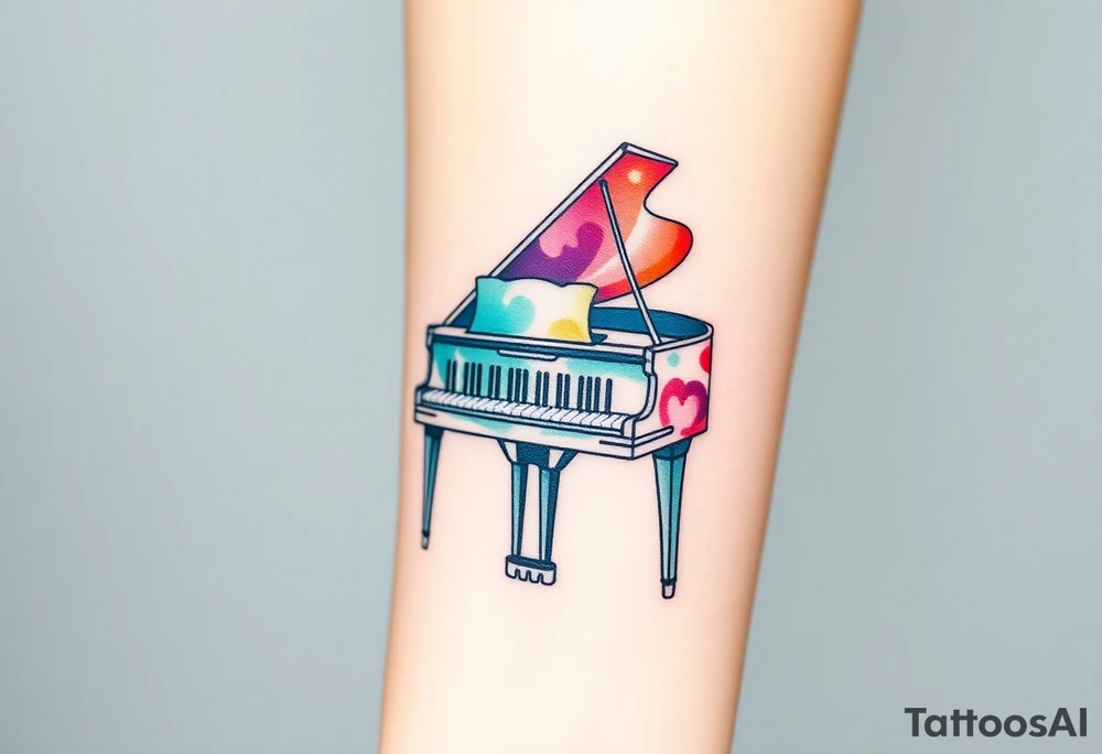 Grand piano tattoo idea