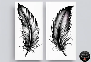 Small cute feather on wrist tattoo idea
