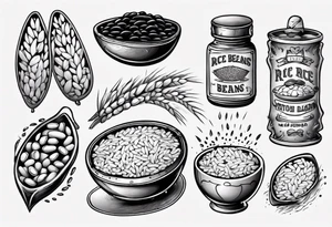 rice and beans tattoo idea