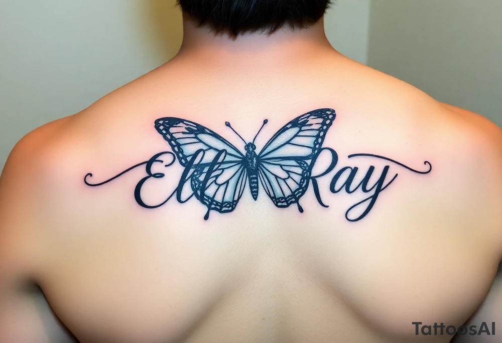 name 
EllaRay with a butterfly tattoo idea