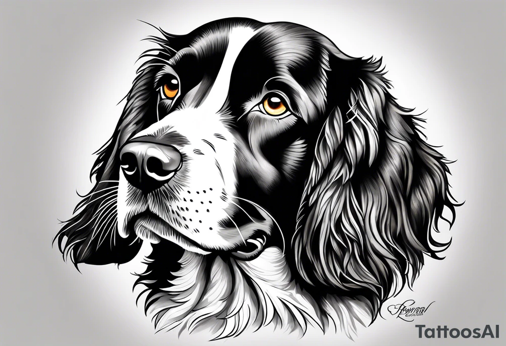 A springer spaniel tattoo idea