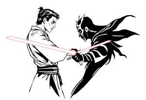 obi wan kenobi vs darth maul tattoo idea