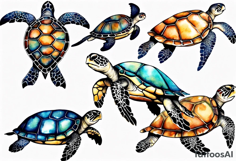 Sea turtle tattoo idea