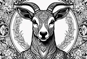 Half Goat half kangroo tattoo idea