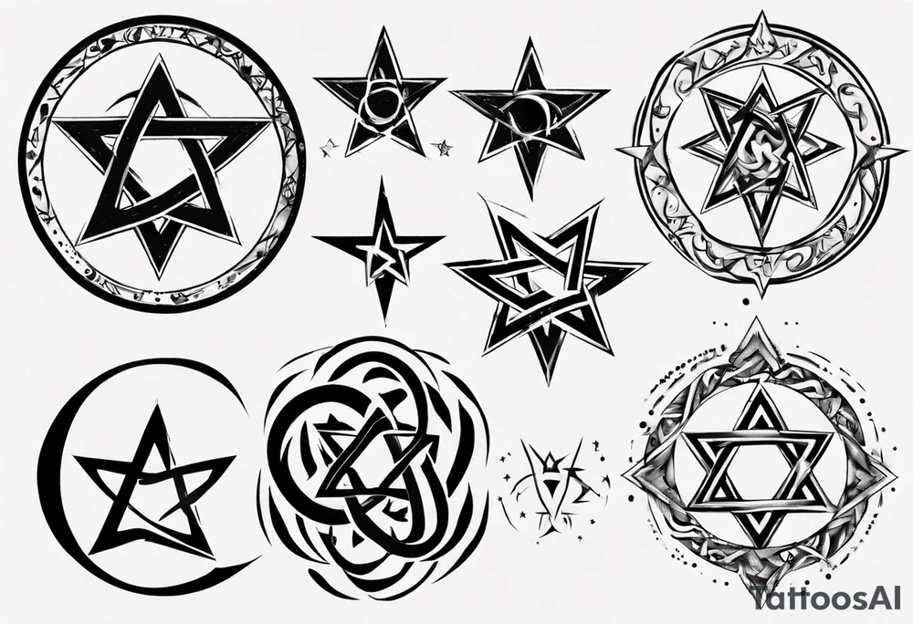 infinite symbol hebrew star tattoo idea