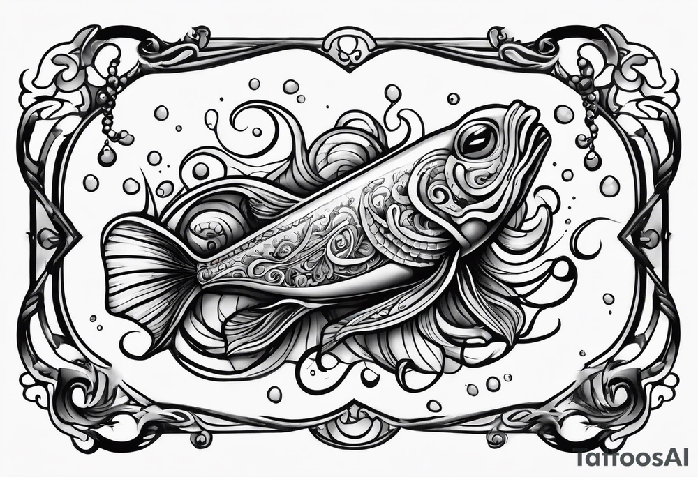 invisible squid in the dark tattoo idea
