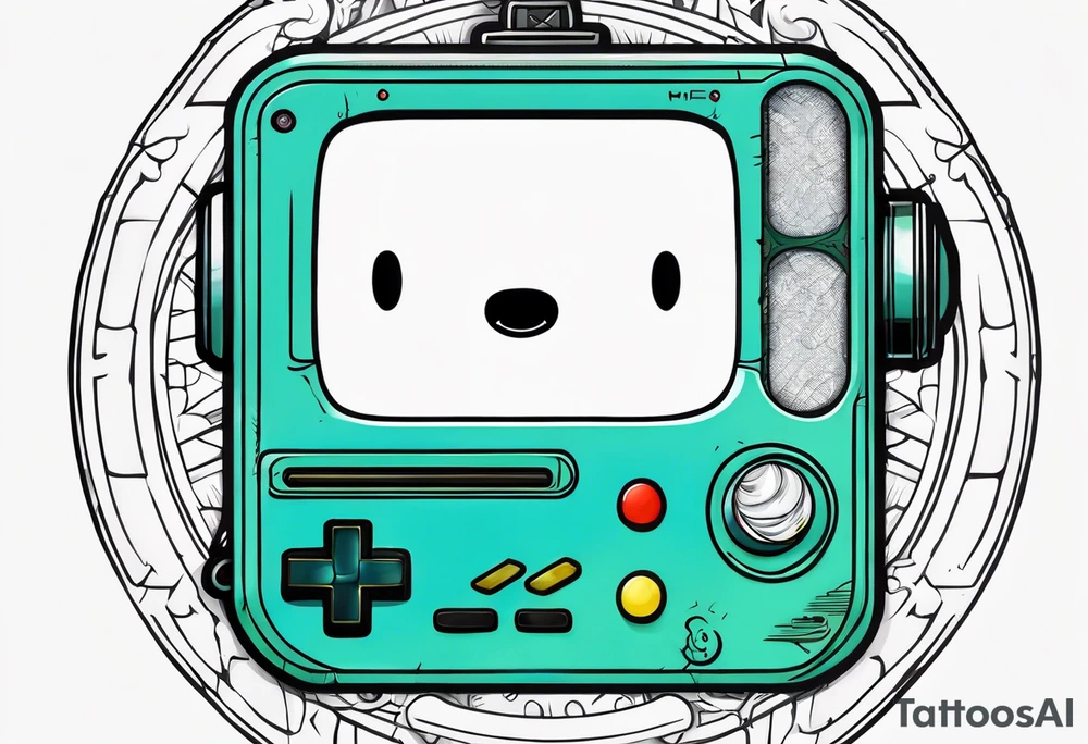 BMO from adventure time with a halo tattoo idea