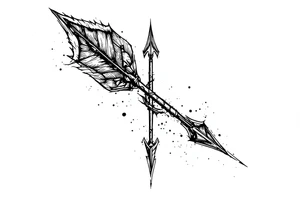 one   that look down arrow tattoo idea