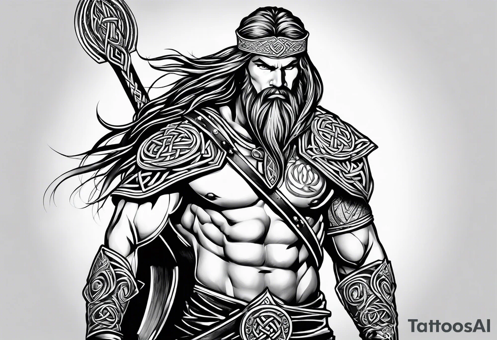 Celtic warrior tattoo idea