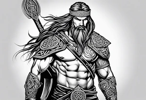 Celtic warrior tattoo idea