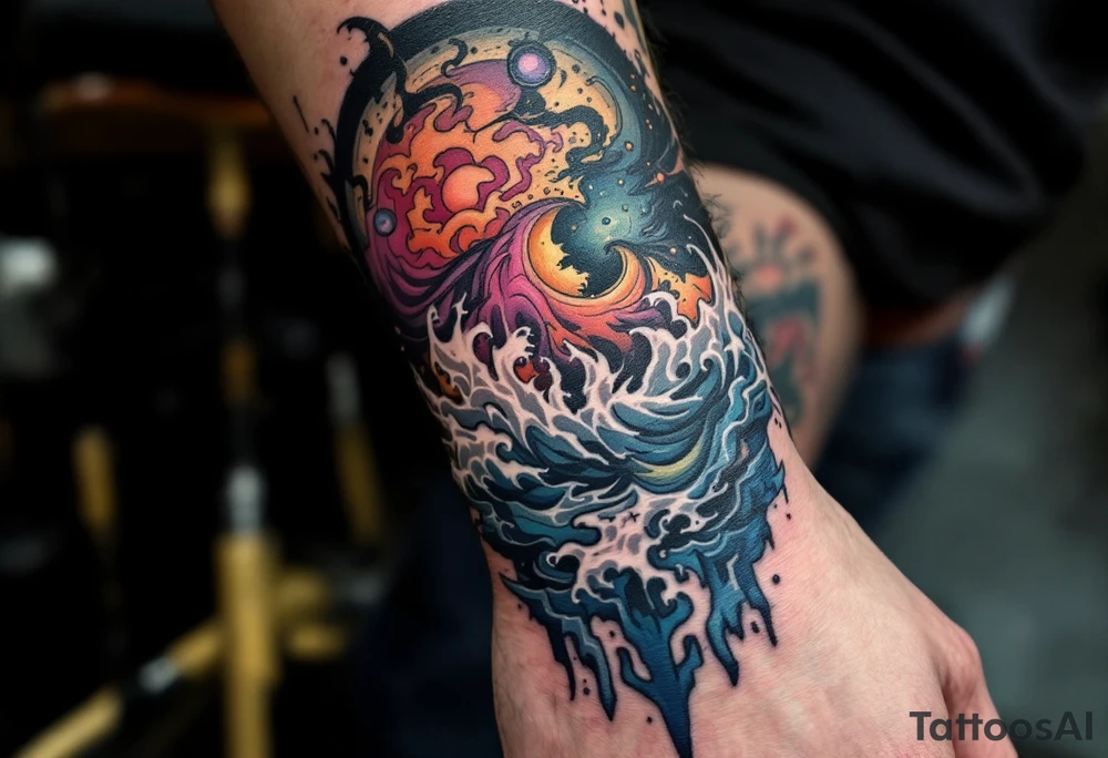 „V nouzi poznas pritele.“ — Stormy seas, one tattooed with the quote in navy ink across the wrist. tattoo idea