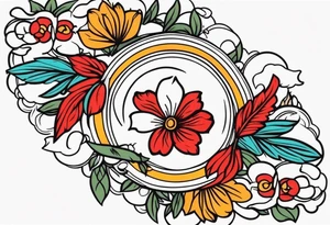 heaven vintage tattoo style old school traditional bold color tattoo idea