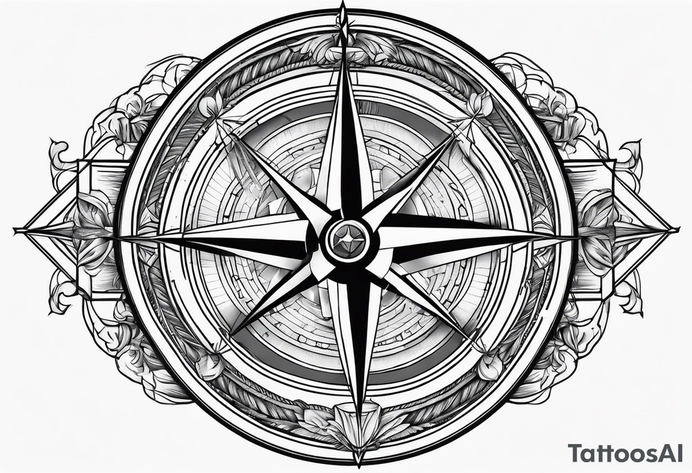 Fire. Navy ships. Compass tattoo idea
