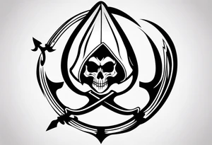 New Orleans assassins creed symbol but add a jolly roger tattoo idea