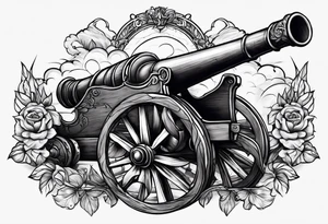 Crossed cannons tattoo idea