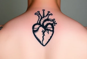 medieval heart woodcut tattoo idea