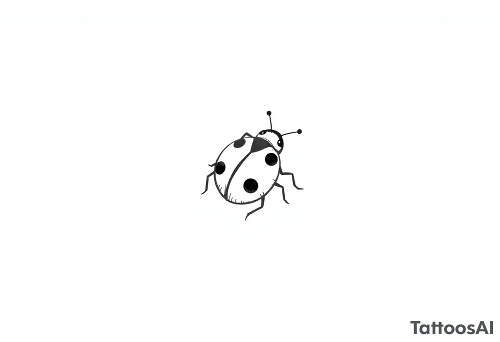 Cute ladybug tattoo idea