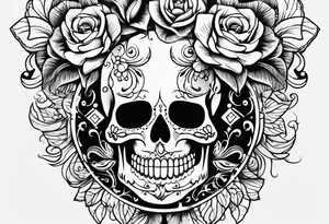 mexican skull tattoo idea