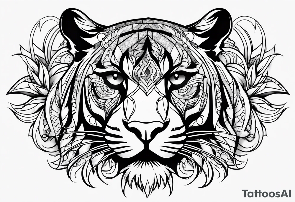 Panther knife tattoo idea
