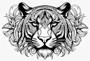 Panther knife tattoo idea