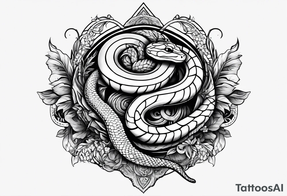 Two snakes on wrist tattoo idea
