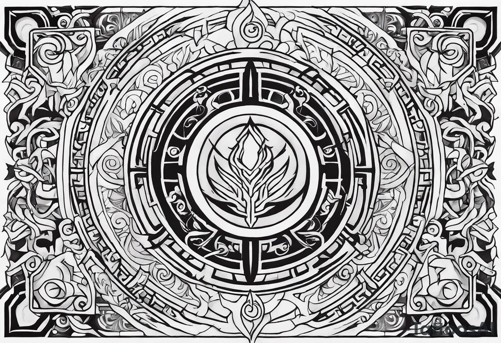 avatar the last airbender elemental symbols tattoo idea