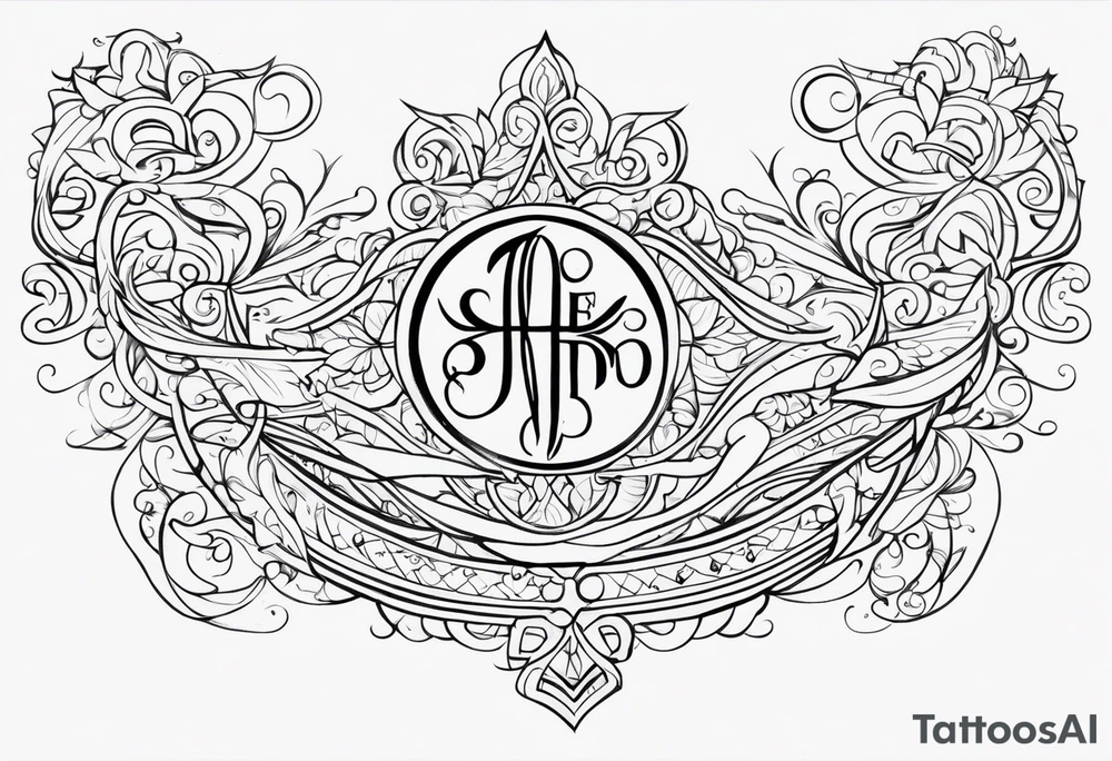 Simple line work tattoo representing John 3:30 “He must increase, but I must decrease.” Incorporate the text “HMIBIMD” tattoo idea