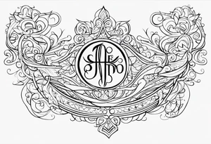 Simple line work tattoo representing John 3:30 “He must increase, but I must decrease.” Incorporate the text “HMIBIMD” tattoo idea