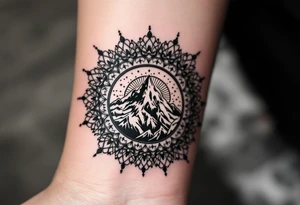 mt everest mandala tattoo idea