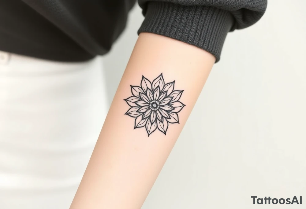 Lotus mandala tattoo idea
