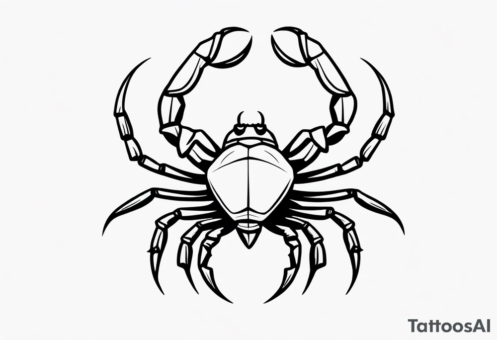 small cartoon scorpion tattoo idea