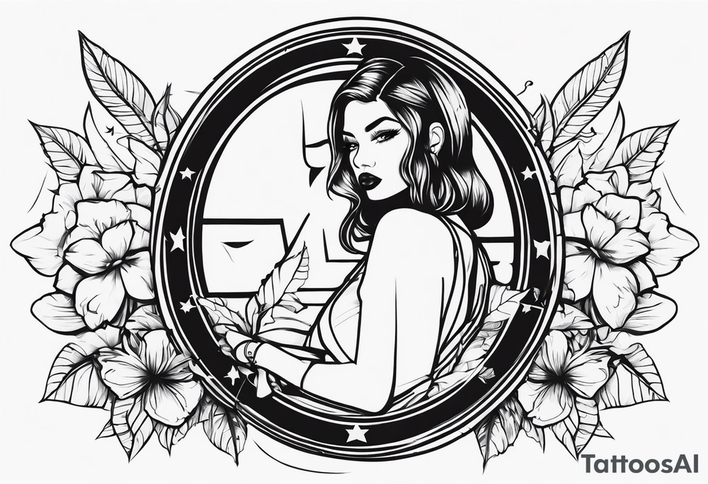 Girly gangster tattoo idea