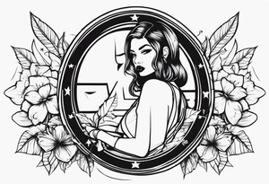 Girly gangster tattoo idea