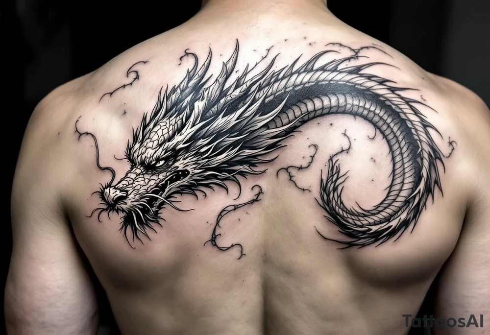 beautiful dragon tattoo idea