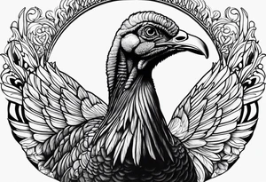 Wild turkey tattoo idea