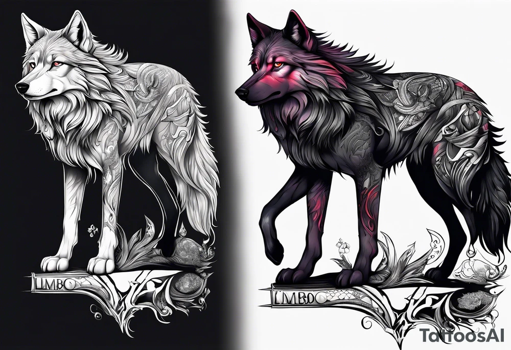 Limbo wolf for a male tattoo tattoo idea