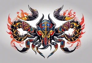 japanese animation scorpion mustang tattoo idea