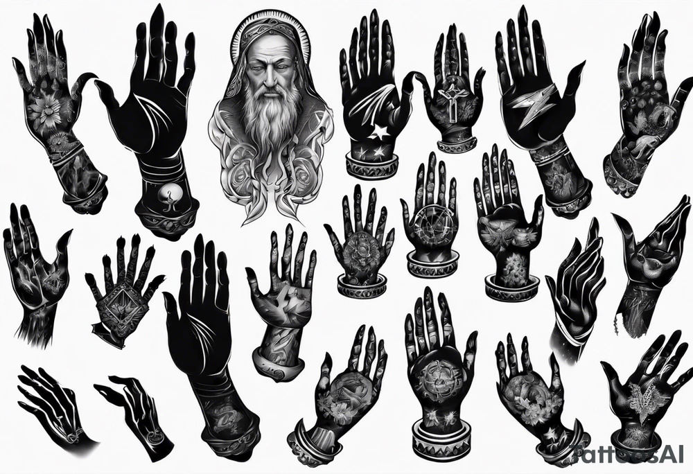Praying hands tattoo idea