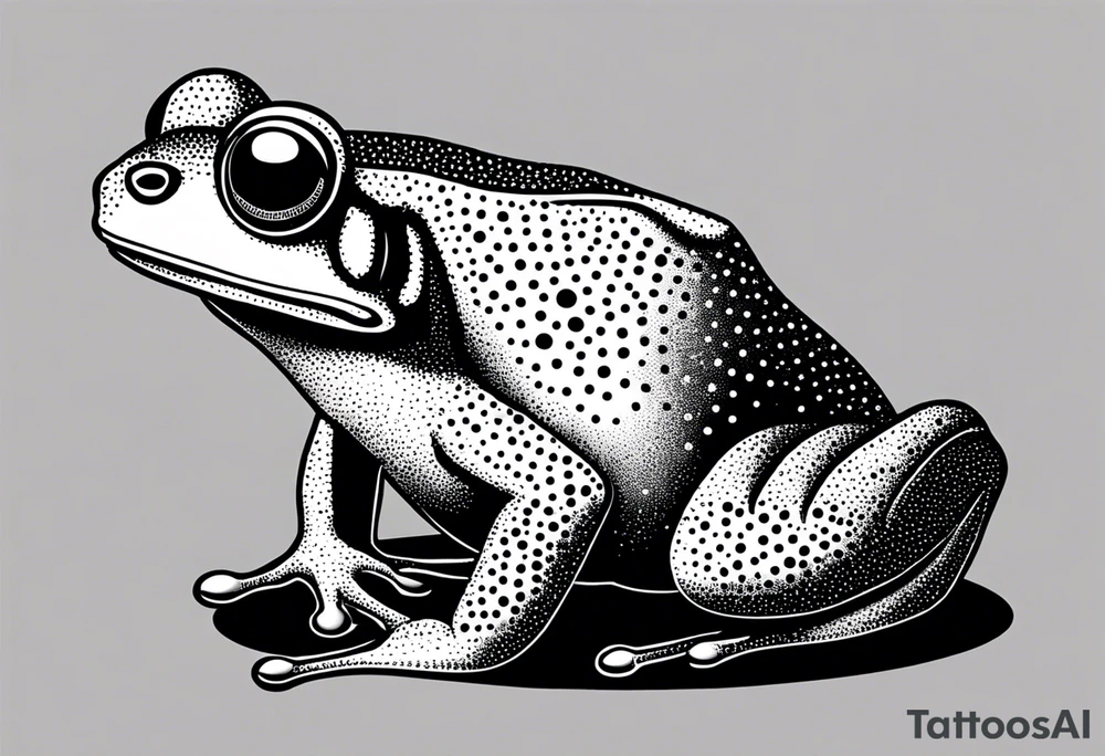 a psychedelic frog tattoo idea