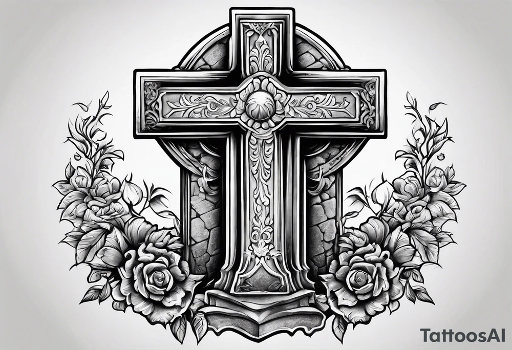 Gravestone without cross tattoo design tattoo idea