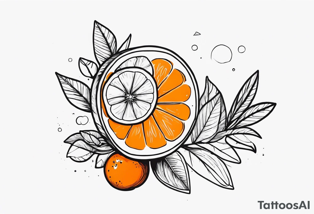 An Orange going through change tattoo idea