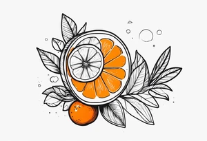 An Orange going through change tattoo idea