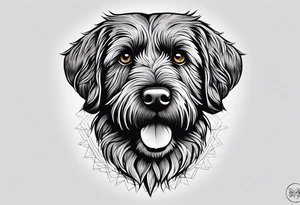 wirehaired pointing griffon full-speed running tattoo idea