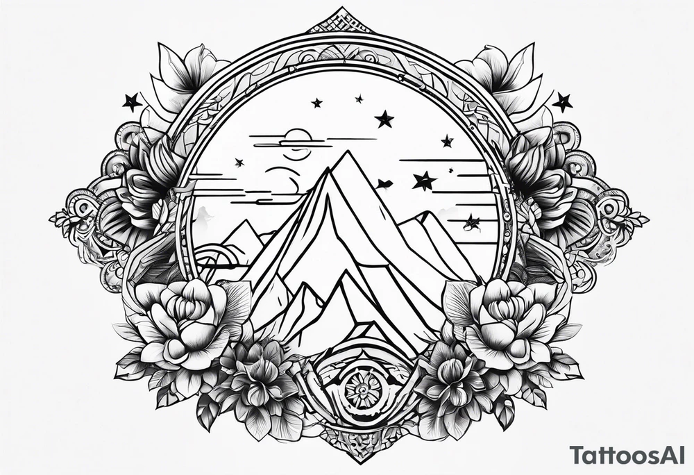 Sol e lua tattoo idea